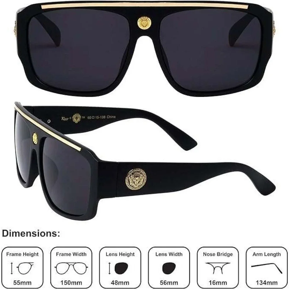 Vintage Retro Style Swag Hip Hop Rapper DJ Mens Plastic Square Sunglasses Street
